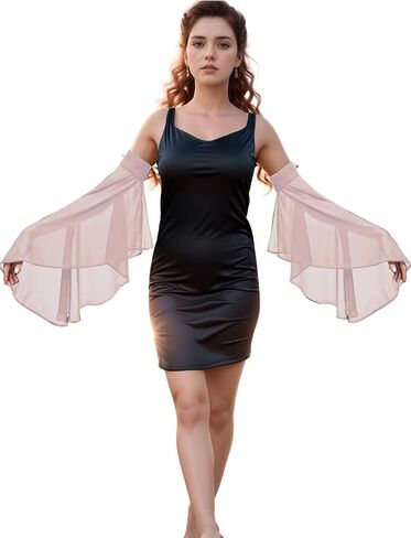 Detachable Sleeves for Wedding Dresses Chiffon Bell Sleeve Arm Covers Victorian Gothic Bridal Gown Accessories in Saudi Arabia