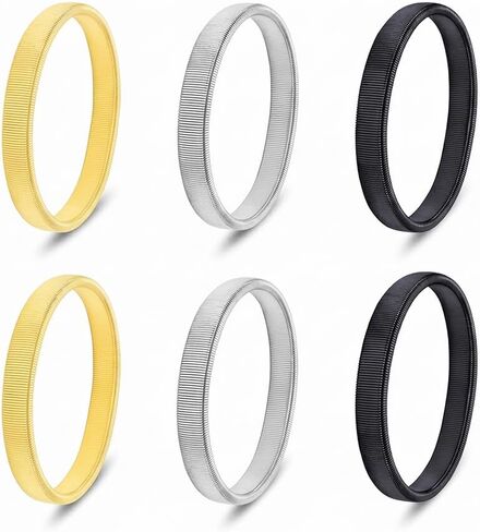 6 Pcs Sleeve Garters for Women Men, Elastic Anti-Slip Shirt Sleeve Holders, Stretchy Metal Arm band for Cuff Keeping in Kuwait