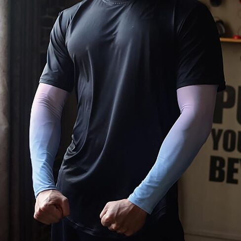 Pink Blue Ombre Cooling Arm Sleeves for Men & Women, Gradient Blue Pink in Saudi Arabia