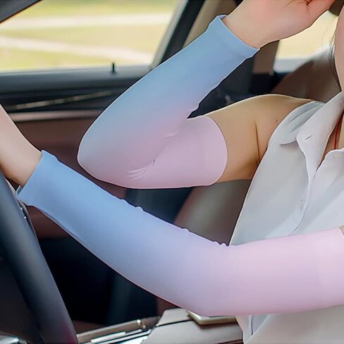 Pink Blue Ombre Cooling Arm Sleeves for Men & Women, Gradient Blue Pink in Saudi Arabia
