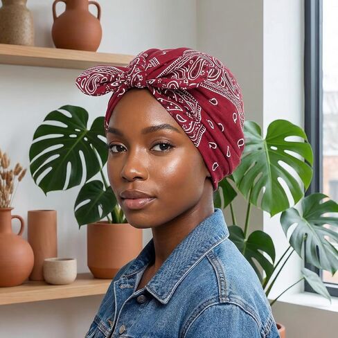 4 Pieces Satin Lined Beanies for Women Chemo Headwear Silky Lined Cotton Sleeping Cap Multi in Saudi Arabia
