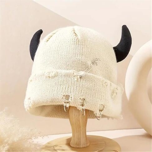 Outsider Fashion Hole Pattern Acrylic Thread Hat with Pliable Ear Canopies Insulated Warm Hat for Men Women Snow Sports in Kuwait