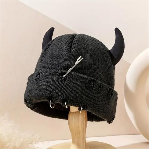 Outsider Fashion Hole Pattern Acrylic Thread Hat with Pliable Ear Canopies Insulated Warm Hat for Men Women Snow Sports in Kuwait