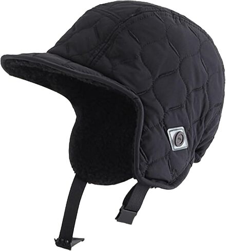 PURFUN Men Women Reversible Ski Cap with Visor&Ear Flaps, Winter Warm Fleece Baseball Cap Running Cycling Hunting Trapper Hat in Saudi Arabia