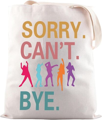 JNIAP Dance Fitness Instructor Gift Sorry Can't Bye Tote Bag Lover Gift for Her in Saudi Arabia