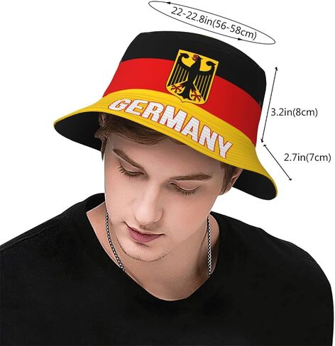 Germany Flag 2026 Bucket Hat Supporter Cheer Fans Team Fisherman Hats Black in Saudi Arabia
