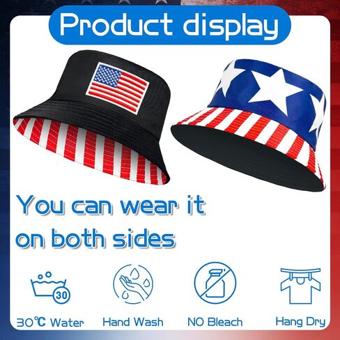 4th of July Bucket Hats for Adults American Flag Hat 250 Years Patriotic Festival Cap Fisherman Hat Woman Men Outdoor Cap in Saudi Arabia