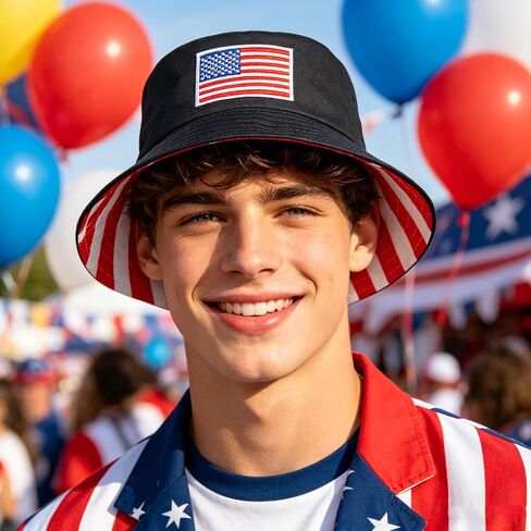 4th of July Bucket Hats for Adults American Flag Hat 250 Years Patriotic Festival Cap Fisherman Hat Woman Men Outdoor Cap in Saudi Arabia