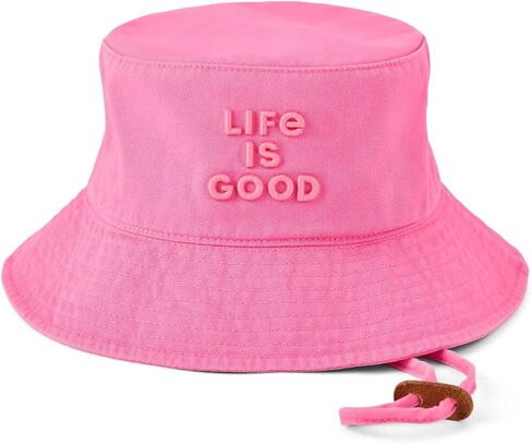 Life is Good. Stacked Bucket Hat, Watermelon Pink in Kuwait