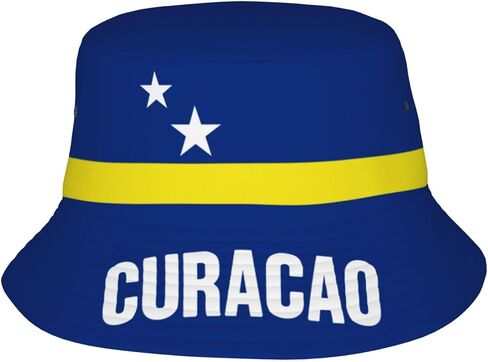 Curacao Flag 2026 Bucket Hat Supporter Cheer Fans Team Fisherman Hats Black in Saudi Arabia