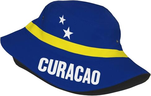 Curacao Flag 2026 Bucket Hat Supporter Cheer Fans Team Fisherman Hats Black in Saudi Arabia