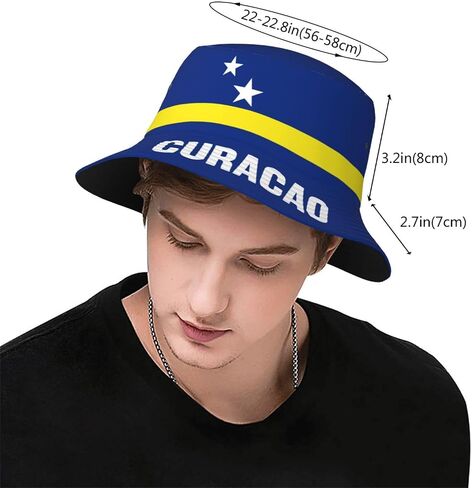 Curacao Flag 2026 Bucket Hat Supporter Cheer Fans Team Fisherman Hats Black in Saudi Arabia