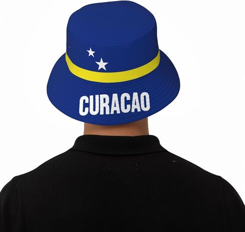 Curacao Flag 2026 Bucket Hat Supporter Cheer Fans Team Fisherman Hats Black in Saudi Arabia
