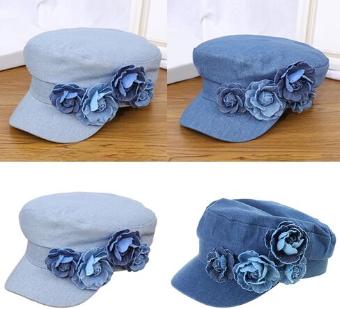 Newsboys Hat with 3D Flower Women Girl Korean Hat Outdoor Street Shopping Hat Women Painter Hat in Saudi Arabia