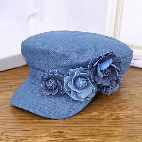 Newsboys Hat with 3D Flower Women Girl Korean Hat Outdoor Street Shopping Hat Women Painter Hat in Saudi Arabia