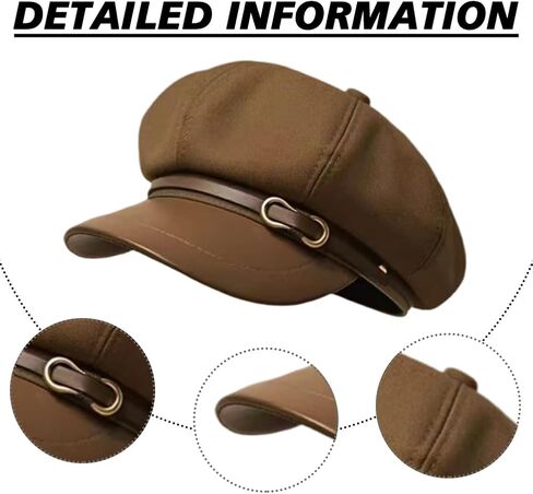 Newsboy Cabbie Baker Hat Octagonal Beret Cap Pageboy Visor Paperboy Hats Sailor Fiddler Caps for Women Men in Kuwait