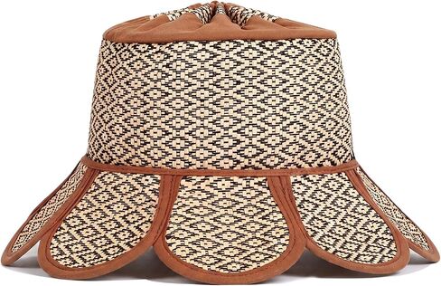 Lorna Hat Manhattan Hat, Reversible Straw Sun Hat, Unique Petal Shape Foldable Casual Outdoor Beach Sun Hat for Summer in Saudi Arabia