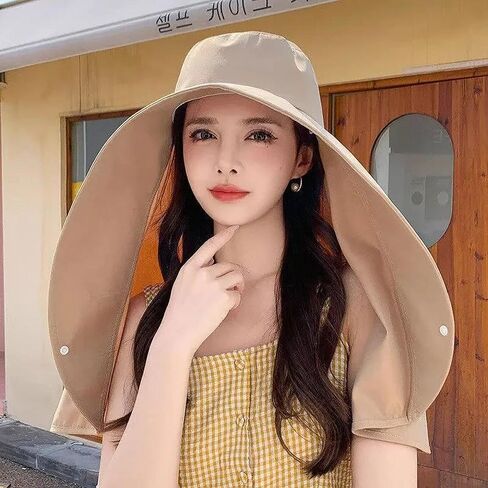 Wide Brim Sun Hat for Women – Elegant Summer Beach Hat, Lightweight & Stylish Travel Accessory, Perfect for Outdoor, Vacation, & Sun Protection(Pink) in Kuwait