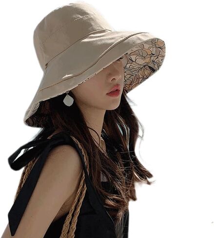 Foldable UV Sun Protection Waterproof Breathable Face Neck Flap Cover Folding Sun Hat for Women in Kuwait