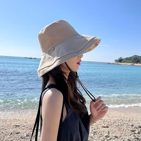 Foldable UV Sun Protection Waterproof Breathable Face Neck Flap Cover Folding Sun Hat for Women in Kuwait