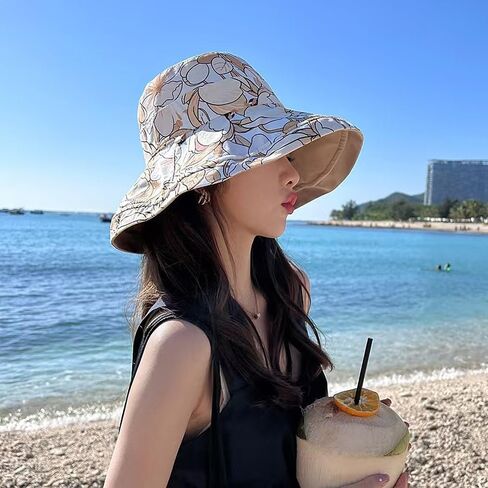 Foldable UV Sun Protection Waterproof Breathable Face Neck Flap Cover Folding Sun Hat for Women in Kuwait