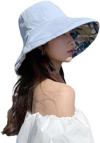 Foldable UV Sun Protection Waterproof Breathable Face Neck Flap Cover Folding Sun Hat for Women in Kuwait