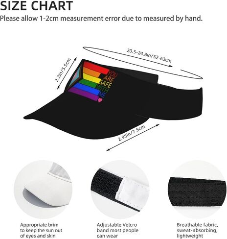 Pride Month Visor Hat Sports Empty Top Baseball Sun Cap Golf Tennis Hats in Saudi Arabia