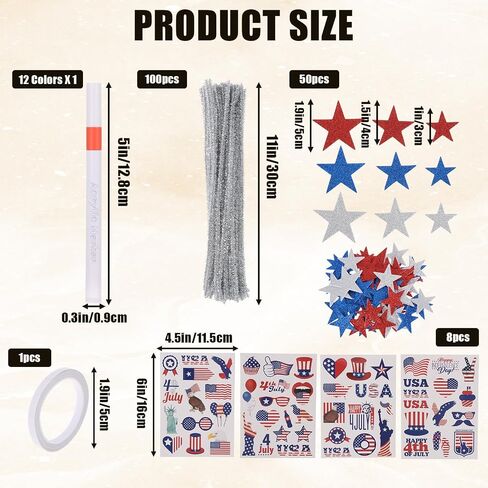 24 Set 4th of July Foam Visors Crafts Kit DIY Patriotic Sun Visor Hats Include Markers Stickers Stars for Independence Day Parade Summer Beach Party Outdoor Tennis Supplies in Saudi Arabia