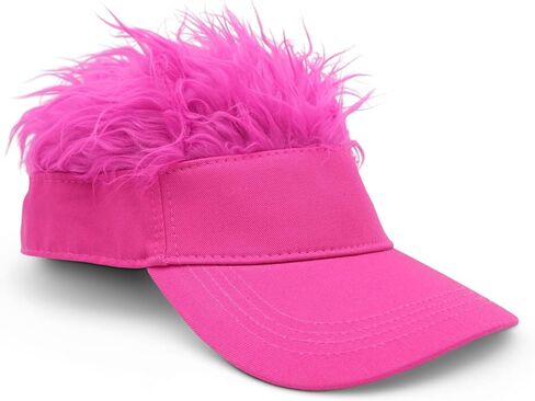 Novelty Hair Visor – Funny Wig Hat for Men & Women, Hilarious Sun Visor with Fake Hair in Kuwait