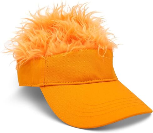 Novelty Hair Visor – Funny Wig Hat for Men & Women, Hilarious Sun Visor with Fake Hair in Kuwait