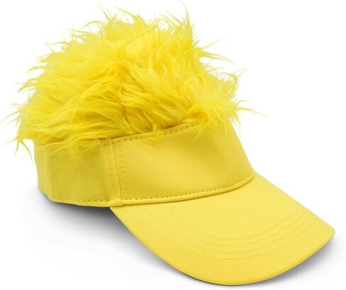 Novelty Hair Visor – Funny Wig Hat for Men & Women, Hilarious Sun Visor with Fake Hair in Kuwait