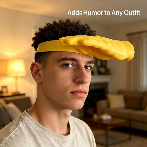Hand Sun Visor for Women and Men, Funny Hands-Free Palm Shaped Sun Hat, Instant UV Protection Headband Visor for Beach Music Festivals and Outdoor Parties Yellow in Saudi Arabia