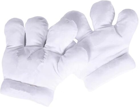 Mouse Cartoon Hand Gloves Costume Adults - Giant White Puffy Hands Character Costumes Accessories, Halloween Gloves for Party Birthday Role Playing Costumes in Saudi Arabia