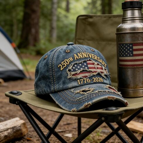 USA 250th Anniversary Distressed Casual Cap,250 Anniversary USA hat 1776-2026 Commemorative Baseball Cap,Traditional American Tribute Hat Gift Honoring Veterans & Patriots Blue in Saudi Arabia