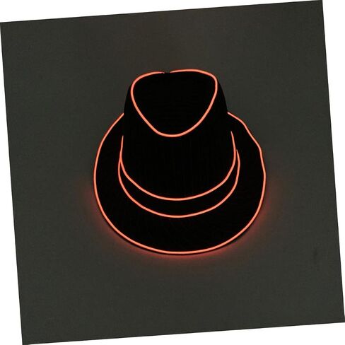 LED Hat Flashing Disco Top Hat Party Hats Jazz Hat LED Jazz Cap Mens Fedora Hats Trendy Hats in Kuwait