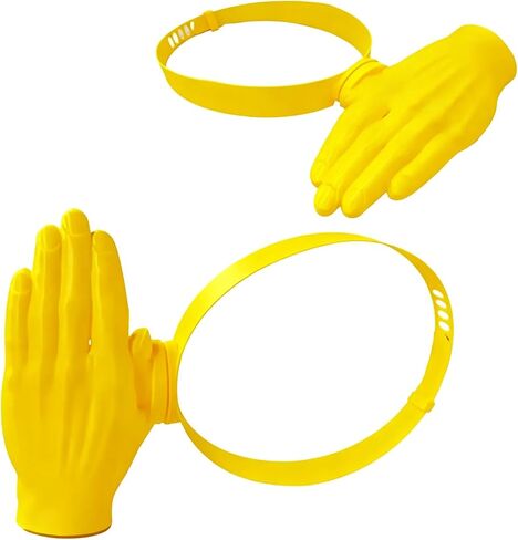 Novelty Sun Hat, Funny Hand Shaped Sun Hat for Women and Men, UV Protection for Beach, Pool, Vacation, Party Yellow in Kuwait