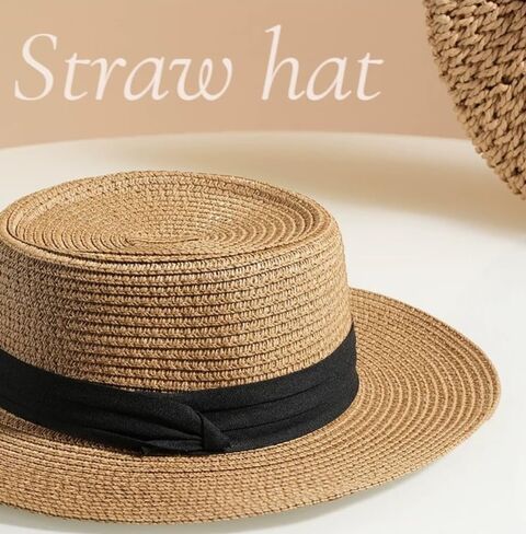 Summer Straw Fedora Hat for Women Men Travel Panama Hat with Wide Brim Roll Up Packable Beachwear Sun Hat Boater Hat for Beach Outdoor UPF 50+ Khaki in Saudi Arabia
