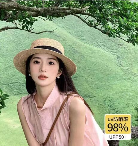 Summer Straw Fedora Hat for Women Men Travel Panama Hat with Wide Brim Roll Up Packable Beachwear Sun Hat Boater Hat for Beach Outdoor UPF 50+ Khaki in Saudi Arabia