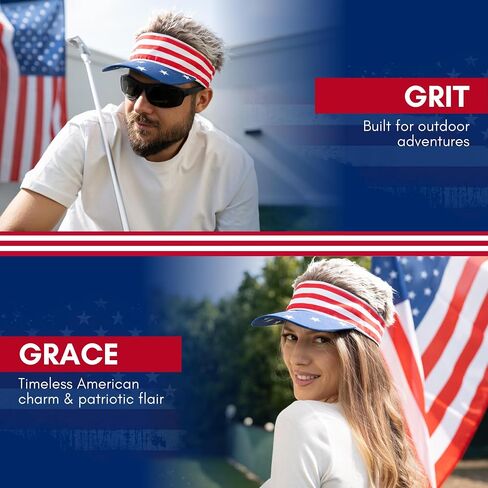 Zadin Patriotic Hat with Hair, Crazy Wig Hats, Golf Hats Men, Visor American Flag Waggle Mullet Hat in Saudi Arabia