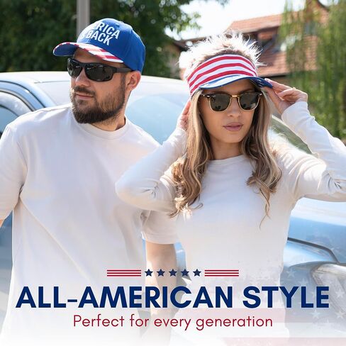 Zadin Patriotic Hat with Hair, Crazy Wig Hats, Golf Hats Men, Visor American Flag Waggle Mullet Hat in Saudi Arabia