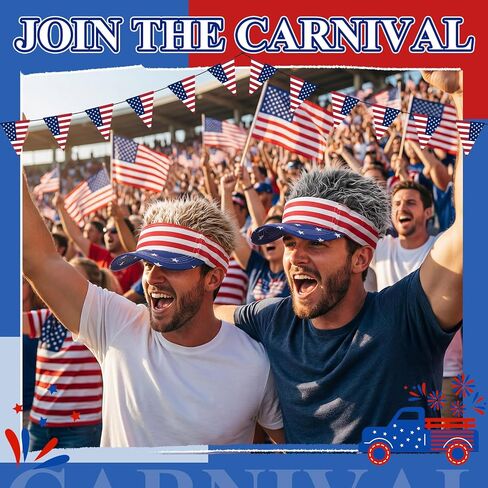 Giegxin 2 Pcs Men Visor Cap Wig 4th of July Fake Hairs Visor Hat White Red and Blue Accessories Independence Day Wigs American Flag Funny Spiked Hats, Brown, Gray in Kuwait