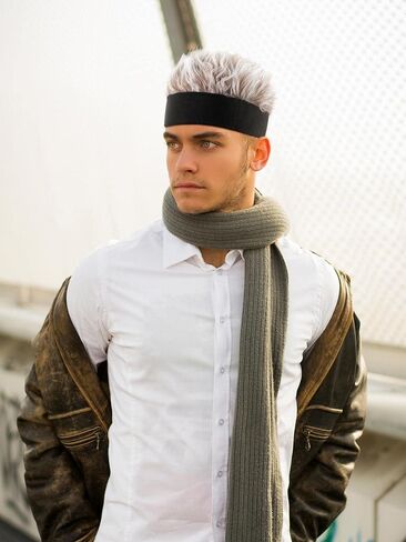 Bencailor 3 Pcs Men's Novelty Hair Hats Spiked Funny Golf Visors Adjustable Wig Visor Hat Wig Peaked for Men Women Gifts for Cosplay Solid Color in Kuwait