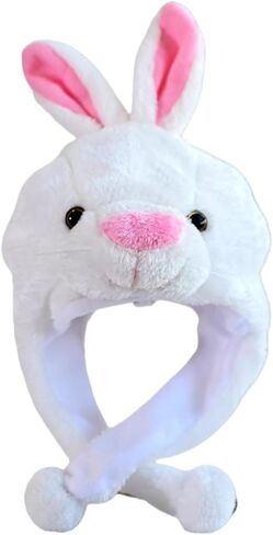 JIAHG Plush Funny Animal Funny Hat Cozy Fleece Warm Winter Beanie Cap with Ear Flaps Dress Up Party Hat in Kuwait