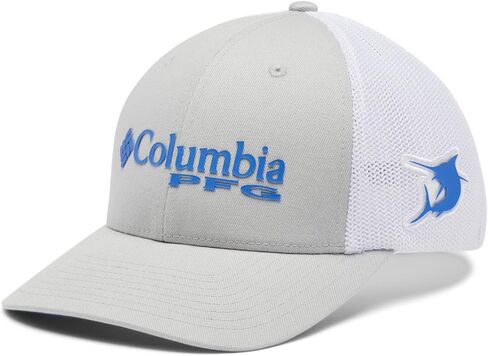 Columbia Unisex PFG Logo Mesh Snap Back, Tusk/Shark/Redfish, One Size in Kuwait