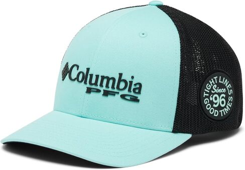 Columbia Unisex PFG Logo Mesh Snap Back, Tusk/Shark/Redfish, One Size in Kuwait