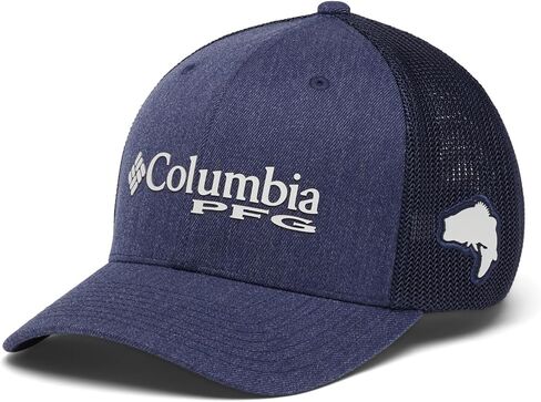 Columbia Unisex PFG Logo Mesh Snap Back, Tusk/Shark/Redfish, One Size in Kuwait