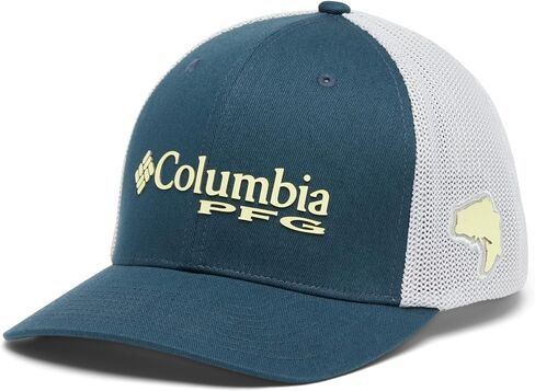 Columbia Unisex PFG Logo Mesh Snap Back, Tusk/Shark/Redfish, One Size in Kuwait