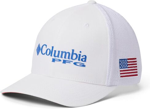 Columbia Unisex PFG Logo Mesh Snap Back, Tusk/Shark/Redfish, One Size in Kuwait