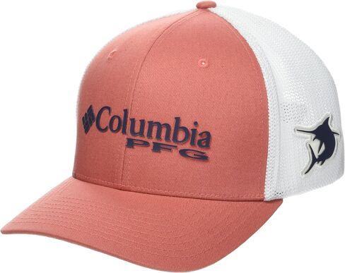 Columbia Unisex PFG Logo Mesh Snap Back, Tusk/Shark/Redfish, One Size in Kuwait