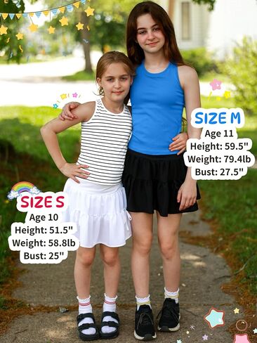 ATTRACO Ribflex Girls Ribbed Tank Top Sleeveless Athletic Racerback Tops for Kids Dance Gymnastics Casual 7-14 Years in Kuwait